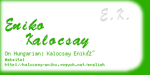 eniko kalocsay business card